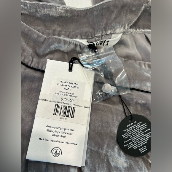 Sleeping With Jacques Julia Matching Bralette And Shorts Pajama Set NWT Platinum - Picture 7 of 7